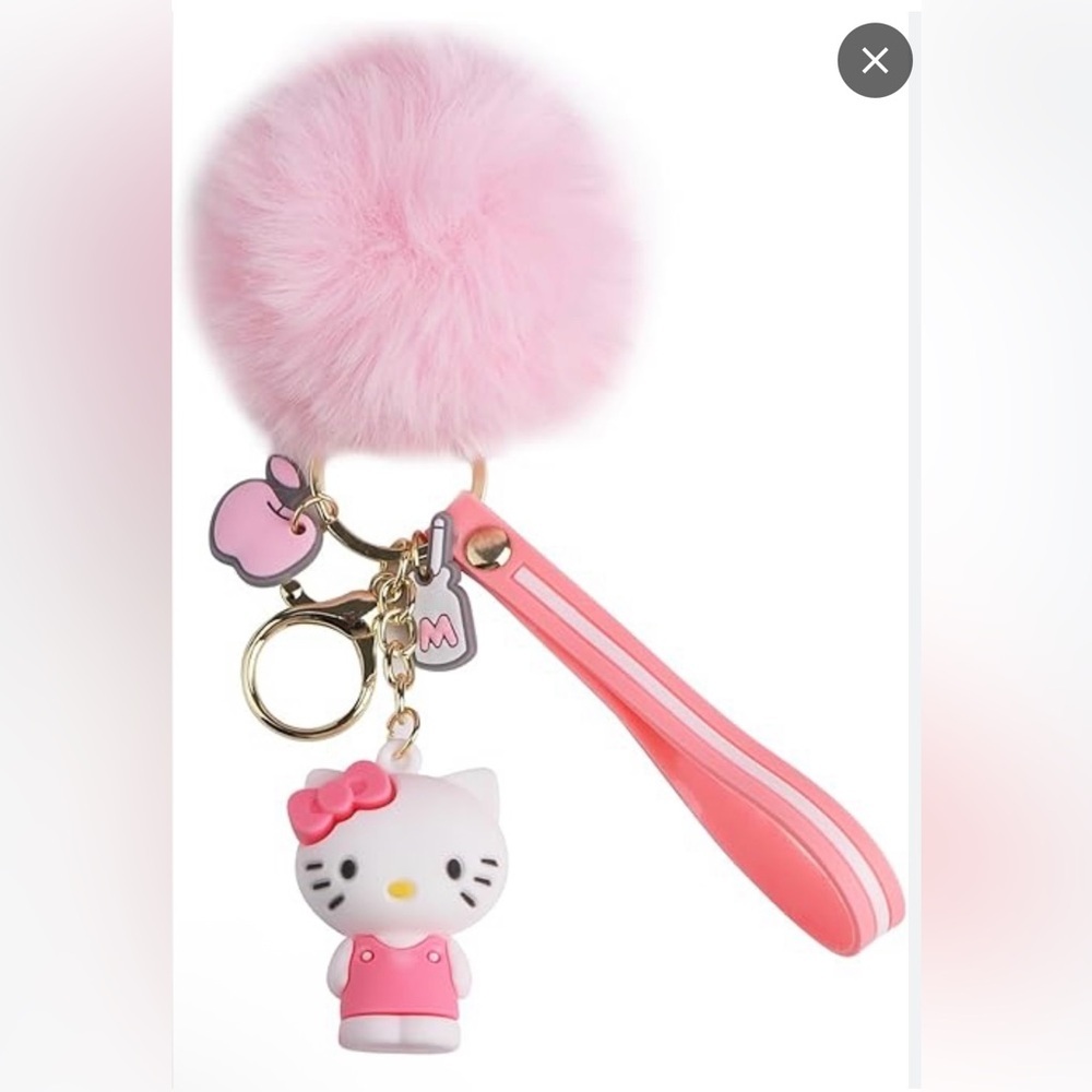 Hello Kitty Fluffy Key Chain - Picture 2 of 2